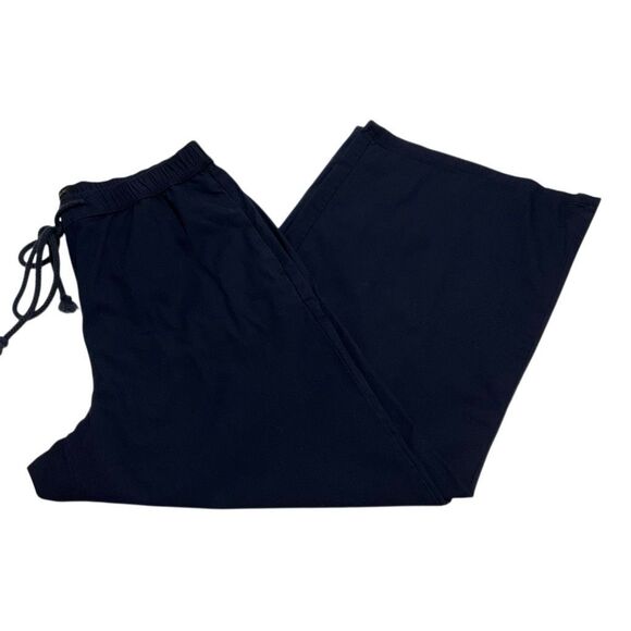 Banana Republic Wide Leg Crop. High tie waist. Navy. Small - Picture 4 of 16